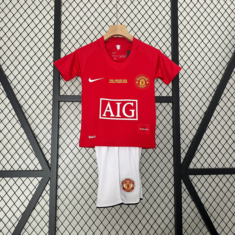 CAMISOLA MANCHESTER UNITED I ESPECIAL FINAL CHAMPHIONS LEAGUE 07/08 CONJUNTO INFANTIL (RETRO)