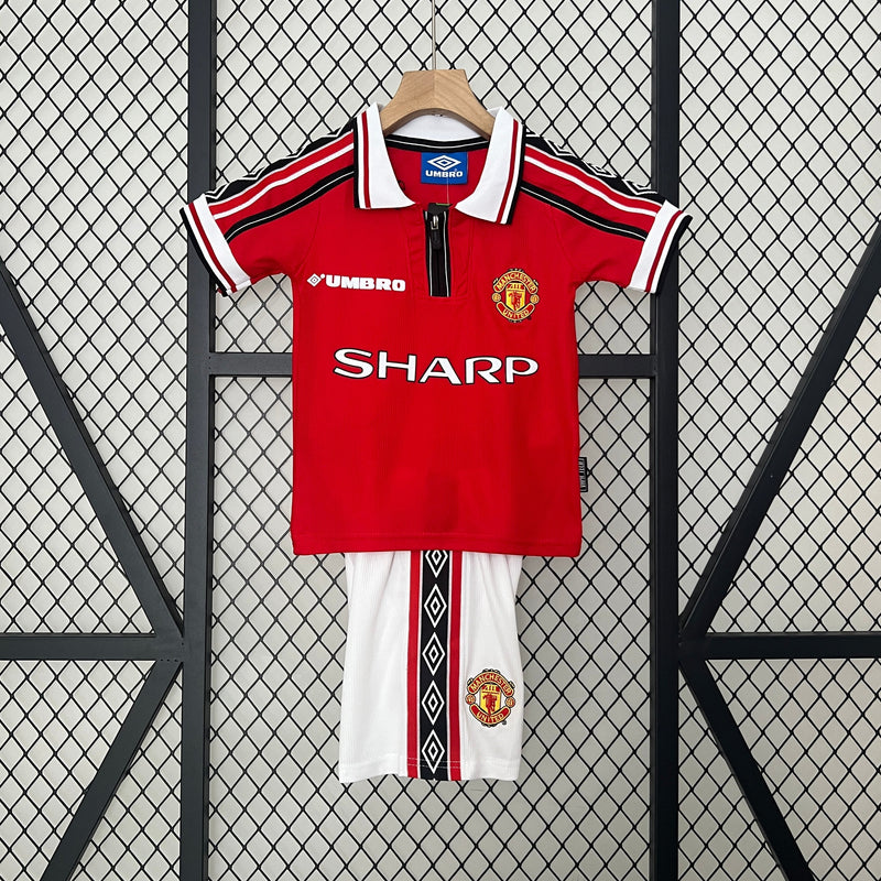 CAMISOLA MANCHESTER UNITED I 98/99 CONJUNTO INFANTIL (RETRO)