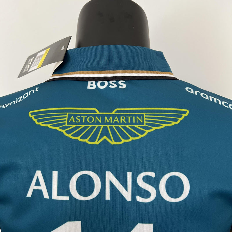 CAMISOLA F1 Aston Martin 2023 - #ALONSO - #14 - Green POLO