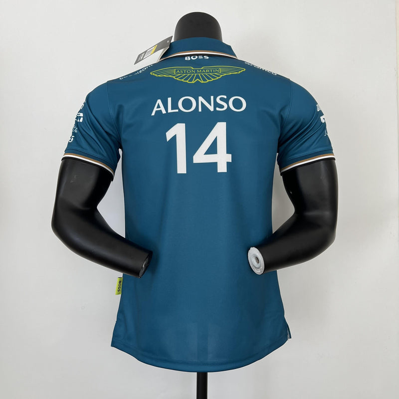 CAMISOLA F1 Aston Martin 2023 - #ALONSO - #14 - Green POLO