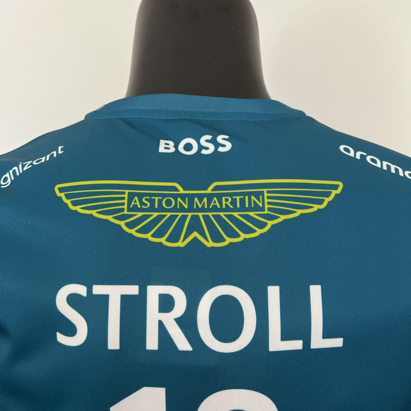 CAMISOLA F1 Aston Martin 2023 - # STROLL - #18 Green t shirt